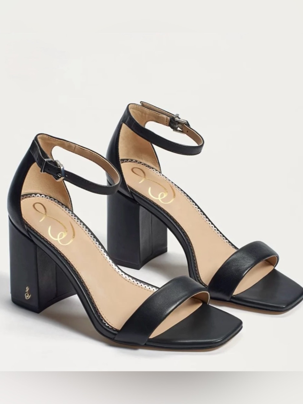 Sam Edelman Daniella Block Heel Ankle-Strap Sandals - Black